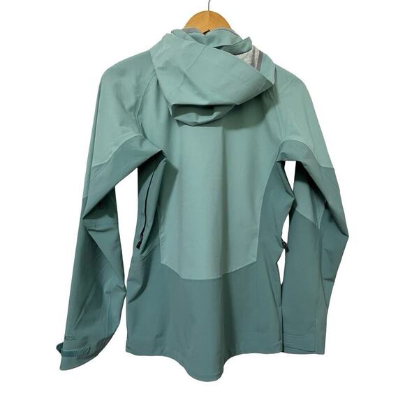 REI Womens Peak 2.5L Jacket Size XS Teal Hiking Outdoors Hooded Gorpcore Camping - Picture 2 of 10